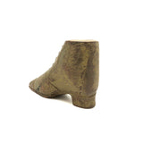 Nicely Carved Antique Miniature Boot in Original Gold Paint