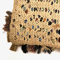 Great Old Confetti Mat on Unusual Crocheted Structure