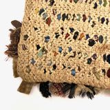 Great Old Confetti Mat on Unusual Crocheted Structure