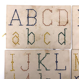 Early 20th C. Alphabet Sewing Cards