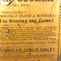 1870s M.H Cowell & Co. "Guiding Star Marker / Infallible Scorer" For Every Game!