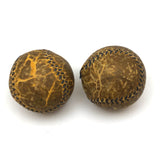 Beautifully Crackled c. Early 20th C. Handmade Balls - SOLD INDIVIDUALLY