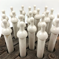 Grid of Nipples! Antique Porcelain Baby Bottle Nipple Molds in Original Armature