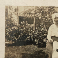 Red Cross Nurses with Flag, Antique Real Photo Postcard