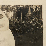 Red Cross Nurses with Flag, Antique Real Photo Postcard