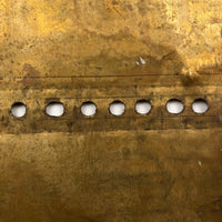 Perfectly Minimalist Old Hand-cut Row of Dots Brass Stencil