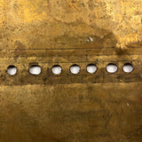 Perfectly Minimalist Old Hand-cut Row of Dots Brass Stencil