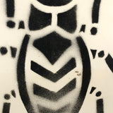 Large Stencil Painted Beetle on Masonite, From VFW Hall, Orrington, MA