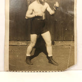 Beaten Up Old Boxer Photo with Scalloped Edge