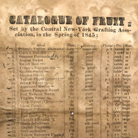 1845 Central NY Grafting Assoc. List of Fruits (Apples)