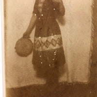 Spirit Like Gypsy Woman with Tambourine, Super Atmospheric Old RPPC