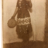 Spirit Like Gypsy Woman with Tambourine, Super Atmospheric Old RPPC