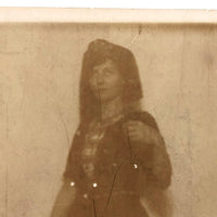 Spirit Like Gypsy Woman with Tambourine, Super Atmospheric Old RPPC