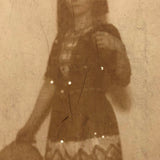 Spirit Like Gypsy Woman with Tambourine, Super Atmospheric Old RPPC