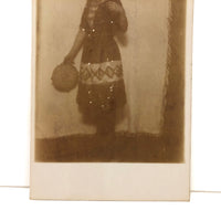 Spirit Like Gypsy Woman with Tambourine, Super Atmospheric Old RPPC