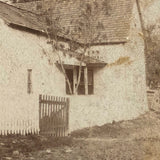 Farm House with Encroaching Tree, Antique Mounted Photo