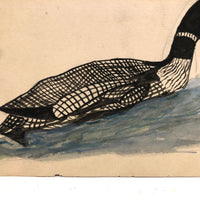 Loon, Charming Old Bird Lover's Watercolor