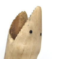 Wonderful Alaskan Inuit Carved Bone Creature with Serrated Jaws,