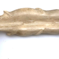 Wonderful Alaskan Inuit Carved Bone Creature with Serrated Jaws,