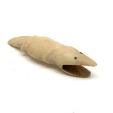 Wonderful Alaskan Inuit Carved Bone Creature with Serrated Jaws,