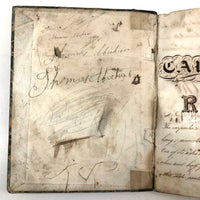 Stunning C. 1820s-40s British Mensuration Notebook with Poetic Fraktur Headers Throughout