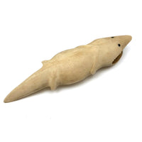 Wonderful Alaskan Inuit Carved Bone Creature with Serrated Jaws,