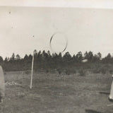 Evocative Old RPPC of Children with Airborne Hoop