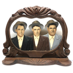 C. 1940s-50s Mexican Folk Art Fotocultura: Three Men in Hats and Suits