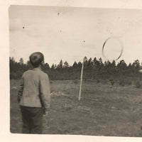 Evocative Old RPPC of Children with Airborne Hoop