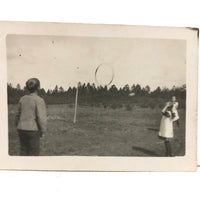 Evocative Old RPPC of Children with Airborne Hoop