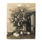 Ceiling Hung Christmas Tree! Antique Snapshot Photo