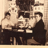 Roommates! Studious Young Men in Domestic Environs, Antique Mounted Photo