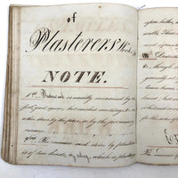 Stunning C. 1820s-40s British Mensuration Notebook with Poetic Fraktur Headers Throughout