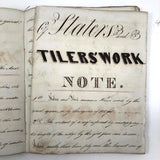 Stunning C. 1820s-40s British Mensuration Notebook with Poetic Fraktur Headers Throughout