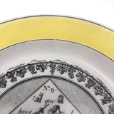 Early 19th C. French Creil Montereau Faience Rebus Plate ((Hairline Crack)