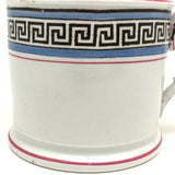 Stunning, Super Crisp Hand-painted c. mid 19th Century Mug with Greek Key Pattern