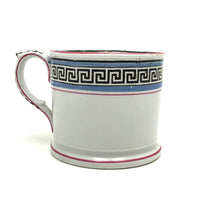 Stunning, Super Crisp Hand-painted c. mid 19th Century Mug with Greek Key Pattern