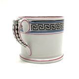 Stunning, Super Crisp Hand-painted c. mid 19th Century Mug with Greek Key Pattern