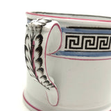 Stunning, Super Crisp Hand-painted c. mid 19th Century Mug with Greek Key Pattern