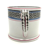 Stunning, Super Crisp Hand-painted c. mid 19th Century Mug with Greek Key Pattern