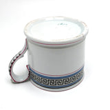 Stunning, Super Crisp Hand-painted c. mid 19th Century Mug with Greek Key Pattern