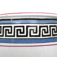 Stunning, Super Crisp Hand-painted c. mid 19th Century Mug with Greek Key Pattern