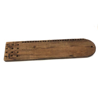 Spice, Clams and Pickels, Old Hand-carved Wooden Groceries List with Pegs