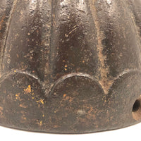 Beautiful Form: Antique Cast Iron Dome with Old Paint Traces