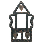 SOLD Wonderful 19th C. Folk Art Carved Frame with Hearts, Presumed Pennsylvania