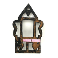 SOLD Wonderful 19th C. Folk Art Carved Frame with Hearts, Presumed Pennsylvania