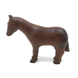 Very Empathetic Old Carved Folk Art Horse with Lovingly Mended Lower Leg