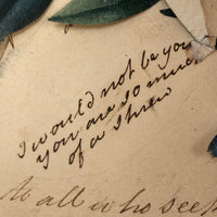 Exquisite Mid 19th C. Watercolor Valentine with Flip Up Handwritten Fortunes