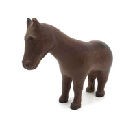 Very Empathetic Old Carved Folk Art Horse with Lovingly Mended Lower Leg