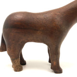 Very Empathetic Old Carved Folk Art Horse with Lovingly Mended Lower Leg